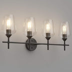 Ralbay Vintage Bathroom Vanity Lighting Fixtures 4-Lights Industrial Matte - Image 3