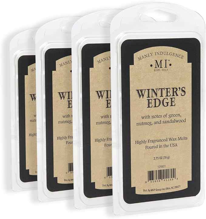 Manly Indulgence Winters Edge Scented Wax Melts, Wax Melt Warmer Cubes by ManlyIndulgence