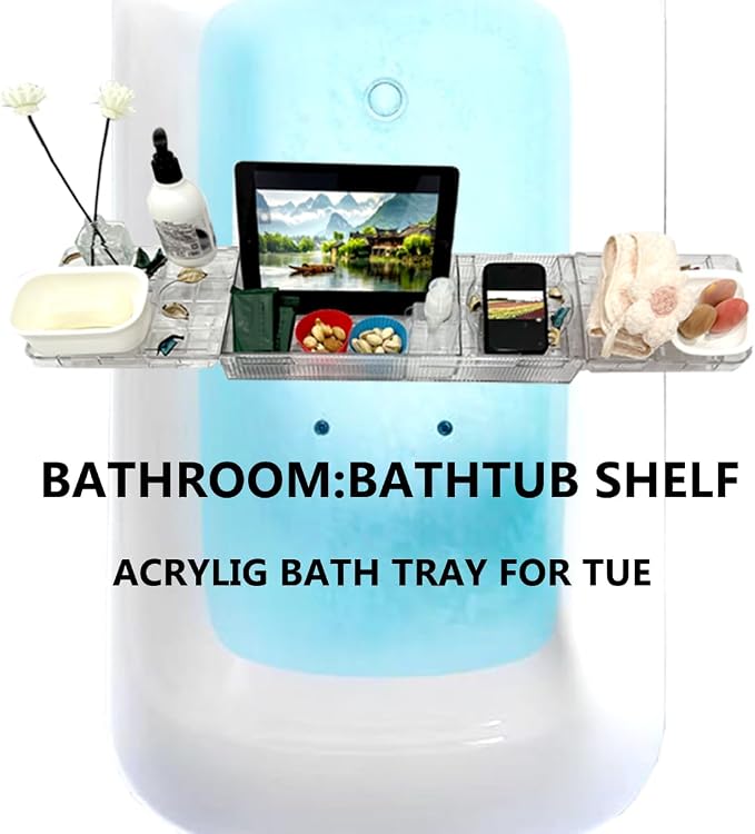 Large Capacity Adjustable Bath Tub Tray - Image 4