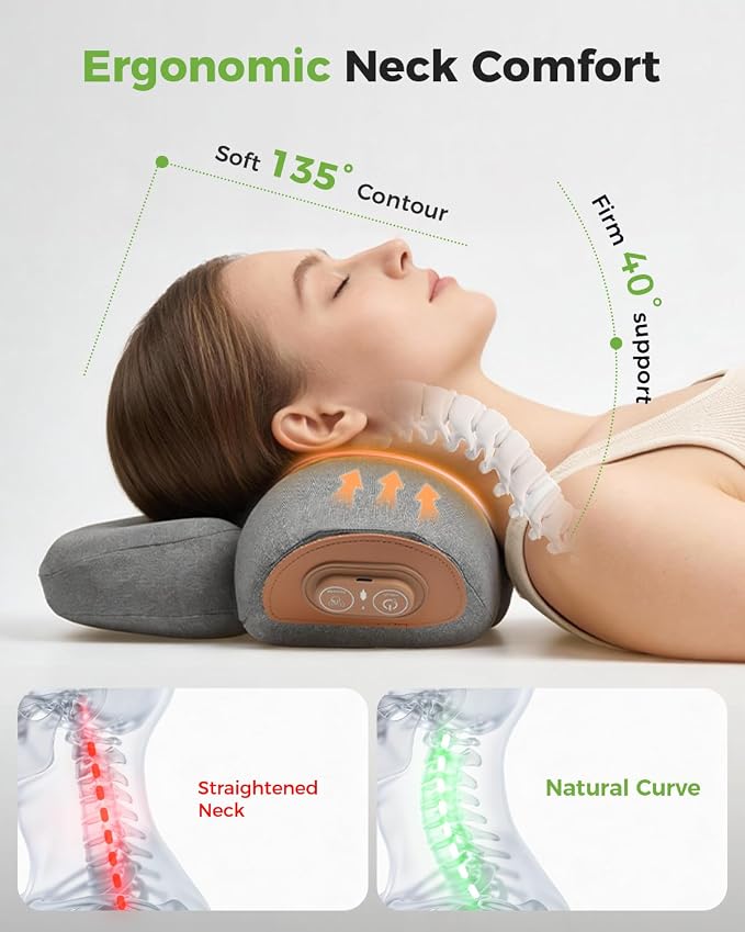 3-in-1 Neck Massager Pillow for Pain Relief Deep Tissue - Image 5