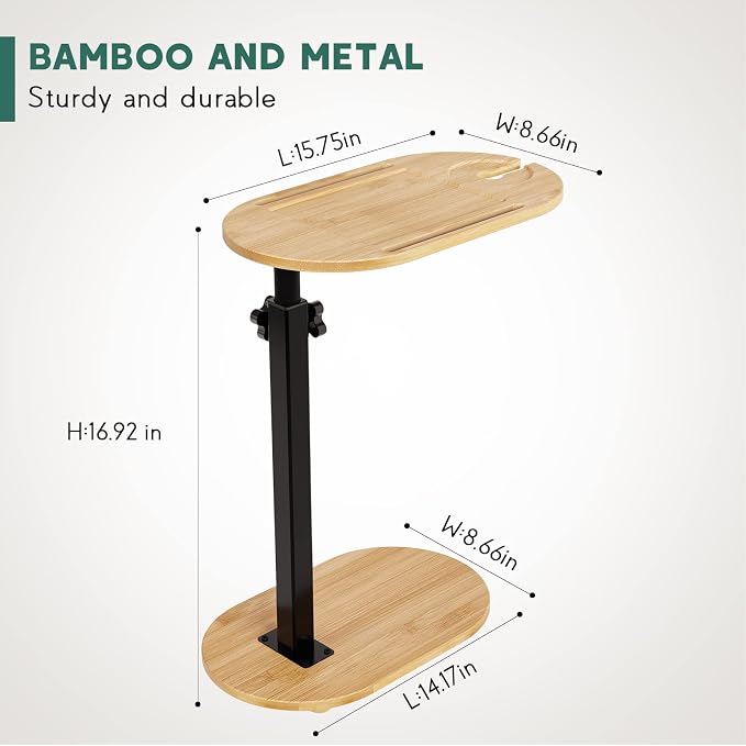 Yumkfoi Bamboo Bathtub Tray Table - Image 6