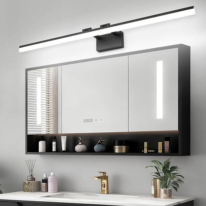 SOLFART Dimmable LED Black Vanity Lighting Fixture Wall Light Over Mirror - Image 2