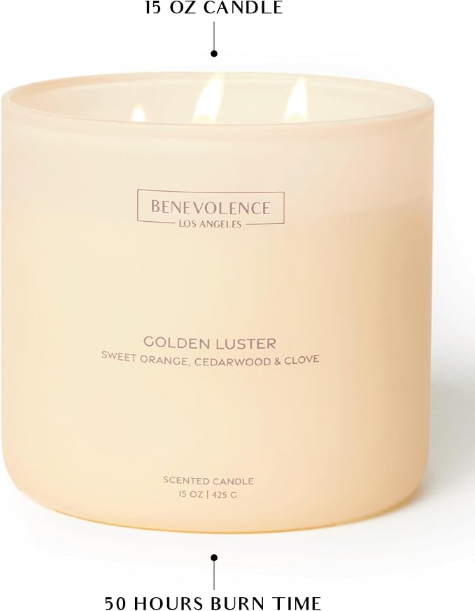 Orange, Cedarwood & Clove – Benevolence LA Large 3-Wick Scented Candle - Image 5