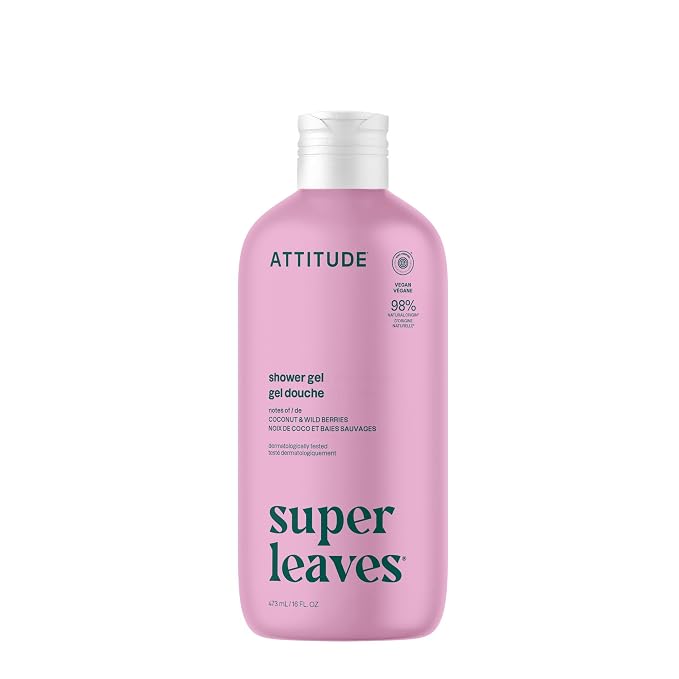 ATTITUDE Body Wash, EWG Verified Shower Gel, Dermatologically Tested, Plant and by ATTITUDE