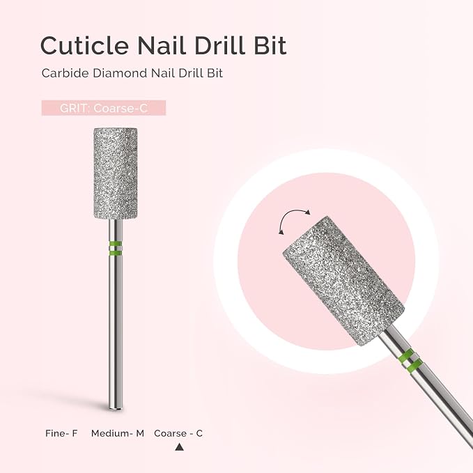 MelodySusie 6.5mm Barrel Shape Cuticle Clean Nail Drill Bit 3/32'', - Image 4