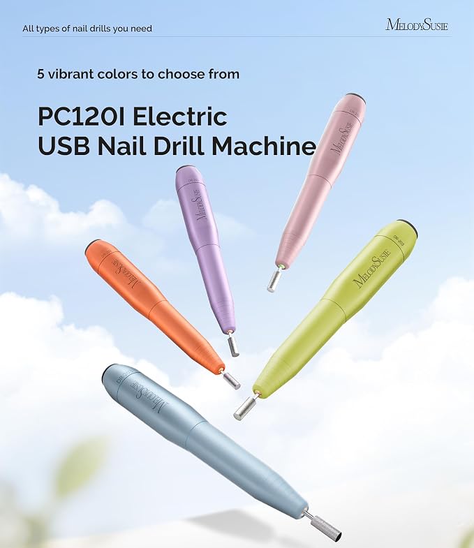 MelodySusie Pen-Shaped Portable USB Nail Drill, PC120I 20000RPM Electric Nail - Image 2