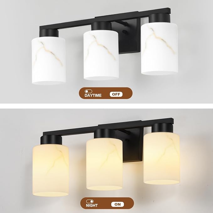 3-Light Bathroom Light Fixtures, Modern Vanity Lights, Living Room, E26 Base - Image 4
