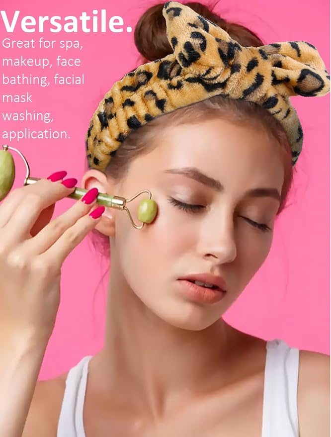 Huachi Spa Headband for Women Washing Face Girls Skincare Headbands Makeup - Image 6