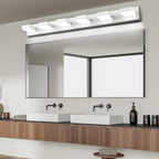 SineRise LED Modern Bathroom Vanity Light Fixtures, Matte White Modern Acrylic - Image 5