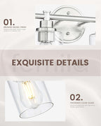 FEMILA 32" Bathroom Vanity Light, Brushed Nickel Bathroom Lights Over Mirror - Image 5