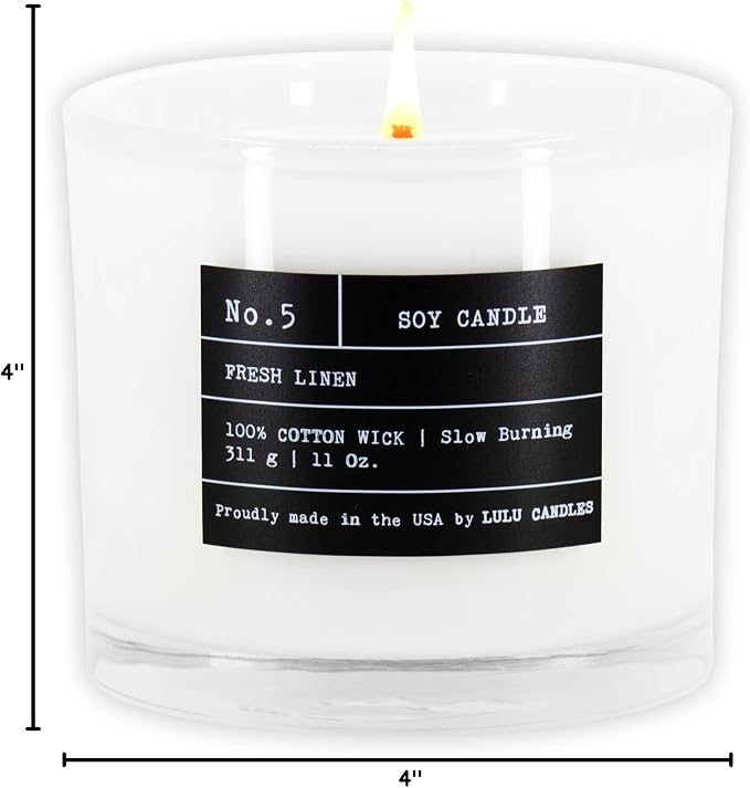 Lulu Candles | Fresh Linen | Luxury Scented Soy Jar Candle | Hand Poured in The - Image 2