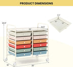 Giantex 12 Drawers Rolling Cart, Mobile Storage Drawer Cart, Classroom - Image 3
