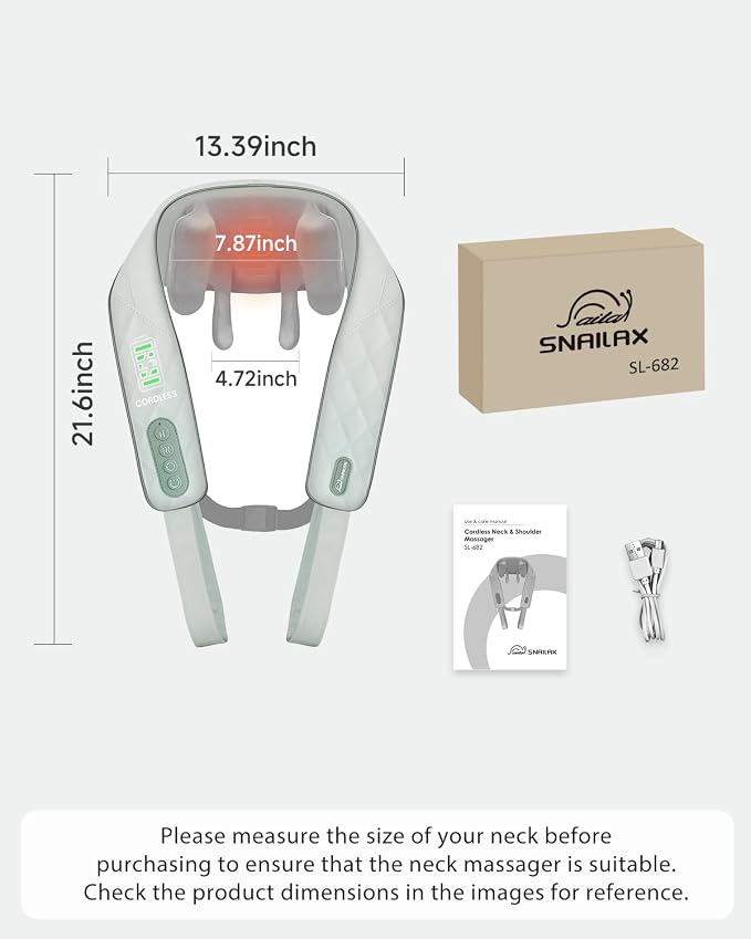 Snailax Cordless Shiatsu Neck Massager - Image 9