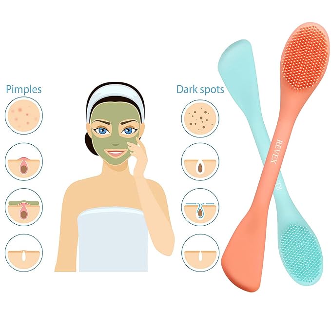REVEX Silicone Face Mask Applicator, Face Scrubber, Exfoliating Pore Scrubber - Image 4