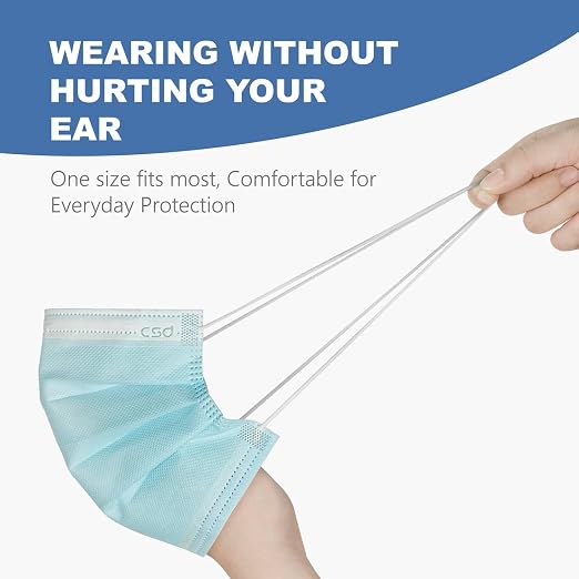 CSD Colo 50 Pcs ASTM Level 1 Disposable Face Masks, 3 Ply Adult Mask - Image 5