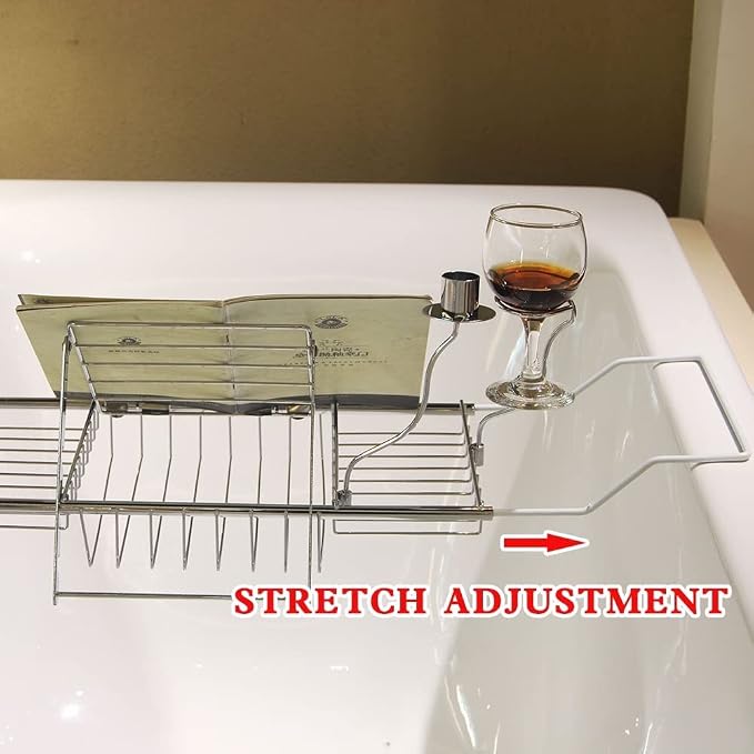 BDL Bathtub Caddy Tray Expandable Bath Tub Table - Image 5