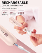 Professional Manicure Pedicure Kit, Cordless Electric Nail File Set, - Image 3
