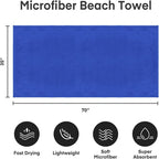 JML Extra Large Microfiber Bath Sheet Towels, 2 Pack 35" x 70", Super Absorbent - Image 2