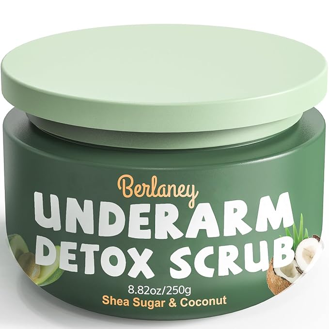 Armpit Detox and Scrub with Shea Butter and Coconut 8.82oz-Exfoliating Scrub by Berlaney