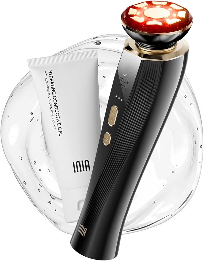 INIA 3-in-1 Red Light Therapy for Face and Neck Beauty Device for Puffiness & by INIA