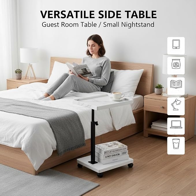 C Table End Table Adjustable Height, C Shaped End - Image 5