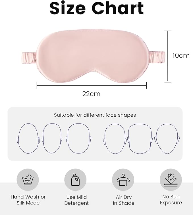 Formé & Found Luxury Silk Sleep Mask, 100% 6A Mulberry Silk Eye Mask - Image 6