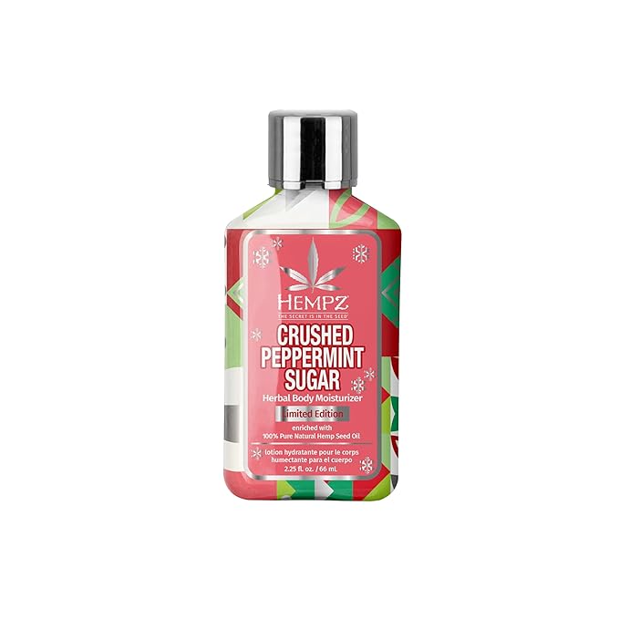 Hempz Mini Crushed Peppermint Sugar Herbal Body Lotion, Moisturizer by Hempz