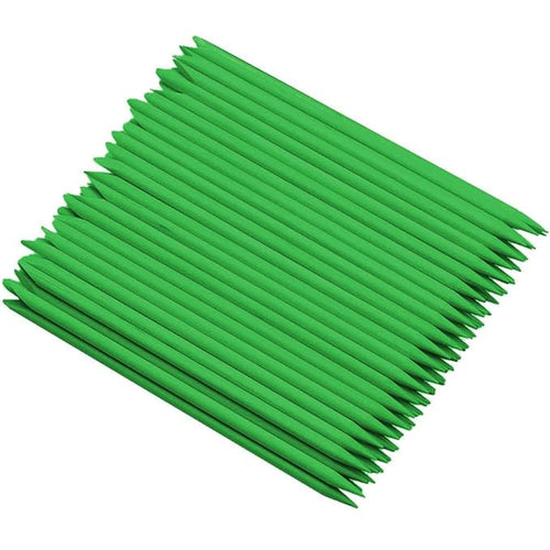 100 Pcs Orange Wood Nail Sticks Double Sided Multi Functional Cuticle Pusher by Borogo
