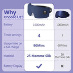 Silk Heated Eye Mask Cordless, 1500mAh Warm Eye Compresses - Image 4