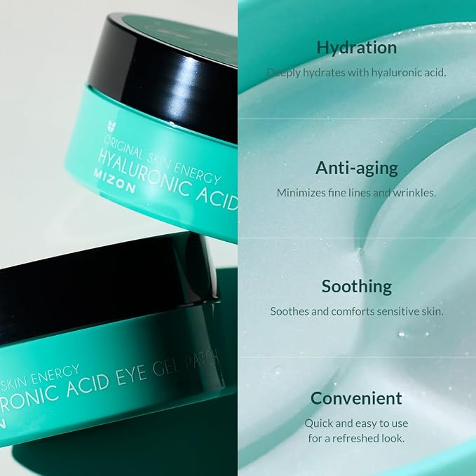 MIZON Triple Hyaluronic Acid Eye Gel Patches – Hydrogel Eye Masks - Image 3