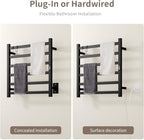 Wall Mounted Towel Warmer Square 6 Bars - Image 3