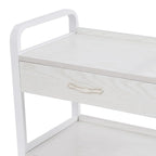 Salon Trolley Cart with Wheels, Mobile Utility Storage Cabinet with 1 Drawer & - Image 5