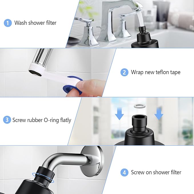 Filtered Shower Head, 3 Modes High Pressure Shower Head - Image 8
