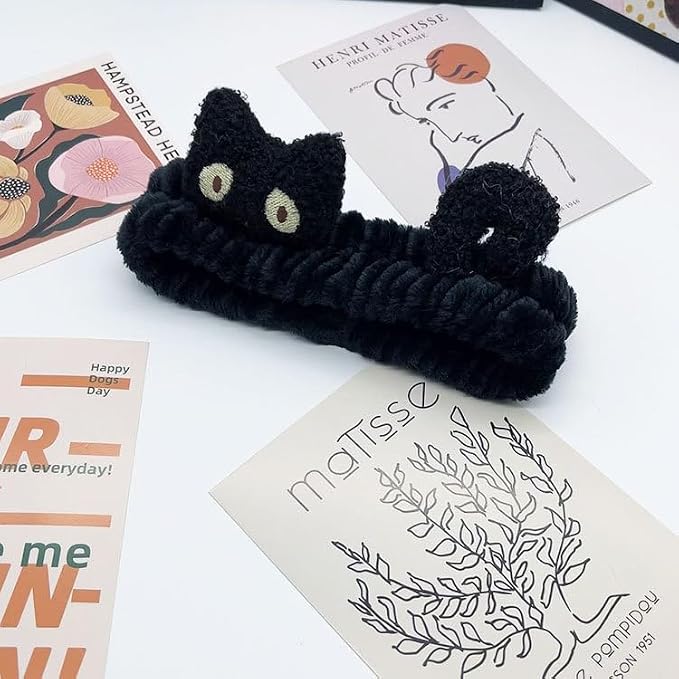 Funny Cat Headband for Women, Cute Animal Duck Frog Dinosaur Snail Kawaii Spa - Image 6