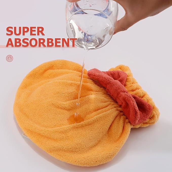 2Pcs Microfiber Hair Towel Wrap - Image 4