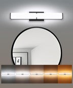 24.8Inch 2500LM Bathroom Light Fixtures 5CCT Optional, Dimmable Bathroom by NOVELUX