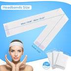 Noverlife 100PCS Disposable Spa Facial Headbands, Elastic Headband Wrap - Image 2