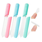Modelones Glass Nail Files, Double-Sided Reusable Sandblasted Fingernail by MODELONES