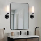 Black Bathroom Wall Sconces Set of 2, Modern Sconces Wall Lighting Vanity Lights - Image 7