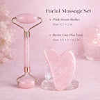 Natural Resin Jade Roller & Gua Sha Set - Image 2