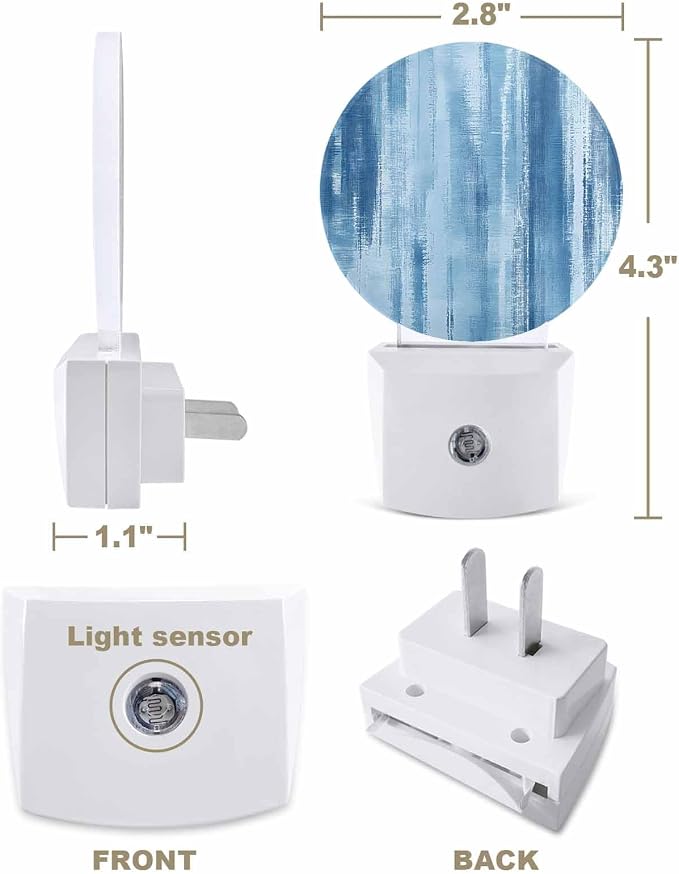 Night Lights Auto Sensor Abstract Graffiti Night Light Blue Art Painting Round - Image 2