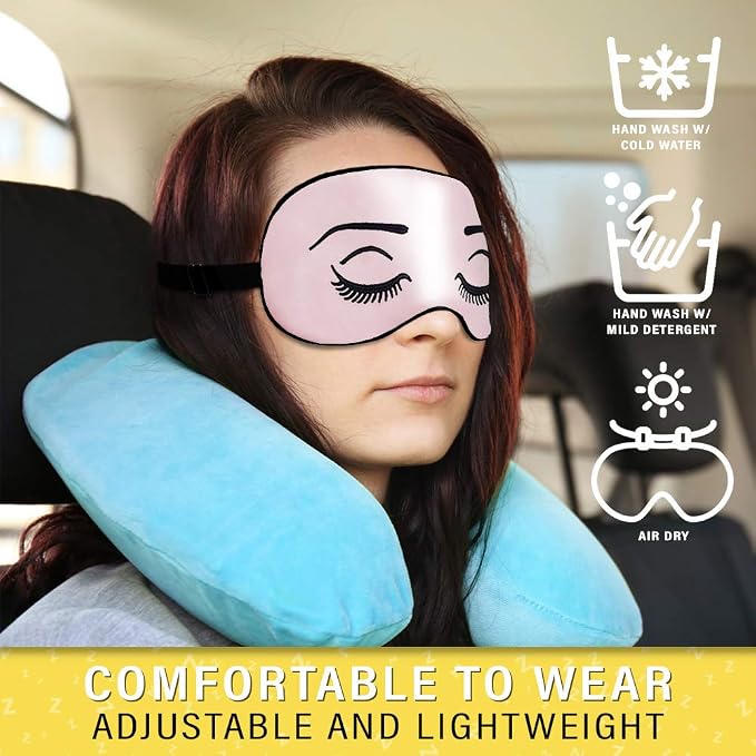 Silk Sleep Eye Mask for Men Women, Comfortable Super Soft Eye Mask - Image 4