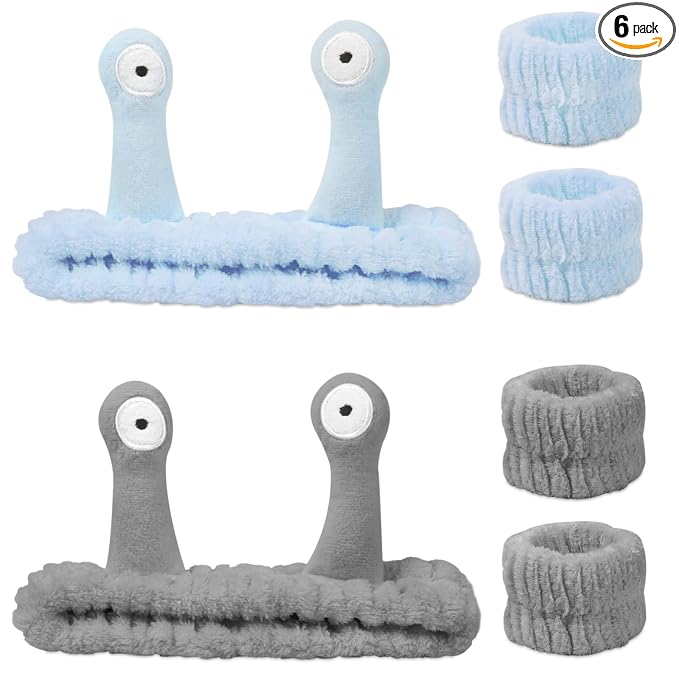 Snail Face Wash Headband Skincare & Wrist Bands by Unknown