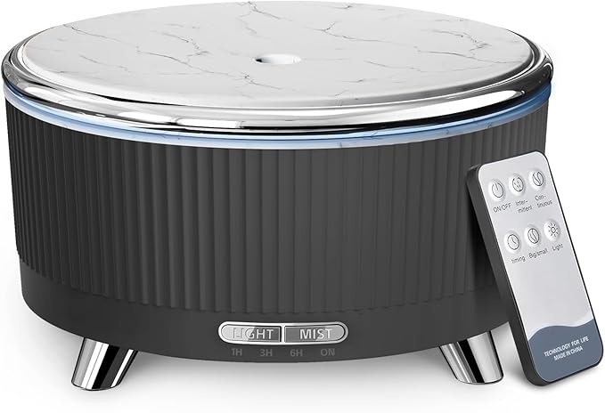 500ML Large Capacity Essential Oil Diffuser, Ultrasonic Aromatherapy Diffuser by YOUENKITY