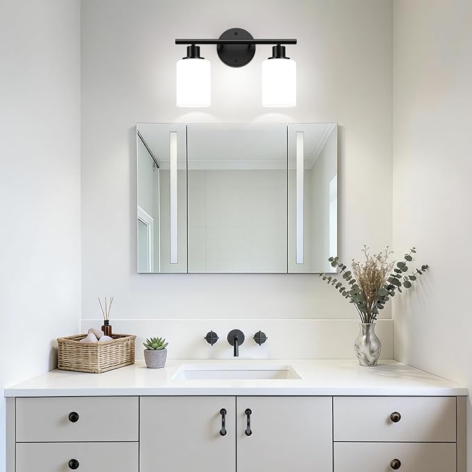 Zarbitta 2-Light Bathroom Light Fixtures, Bathroom Wall Lamp - Image 6