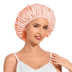 Shower Cap for Women Waterproof Reusable, Large Shower Cap Non-Slip by KAFTERI