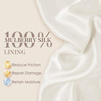 LULUSILK Mulberry Silk Lined Sleep Cap, No More Frizzy Tangled Hair, Stay On - Image 2