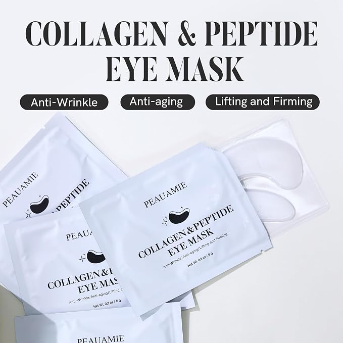 PEAUAMIE Under Eye Patches Collagen and Peptide Eye Mask - Image 2