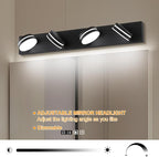 4-Light Bathroom Vanity Light, Matte Black Bathroom Light Fixtures Over Mirror - Image 5
