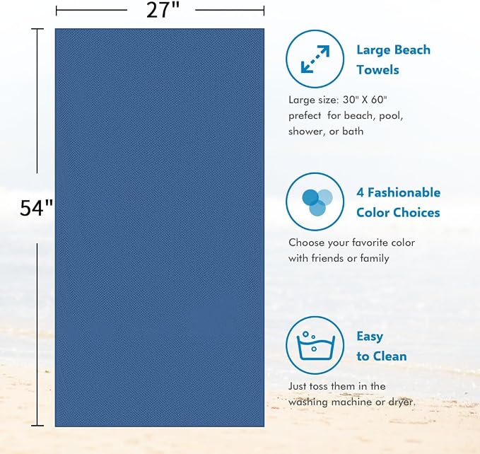HOMEXCEL Bath Towels Pack of 2, Microfiber Ultra Soft Highly Absorbent Bath - Image 5